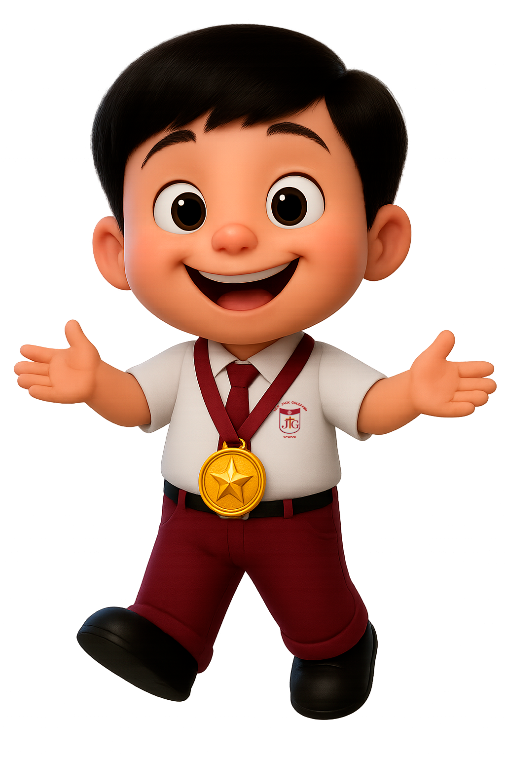 Estudiante con medalla