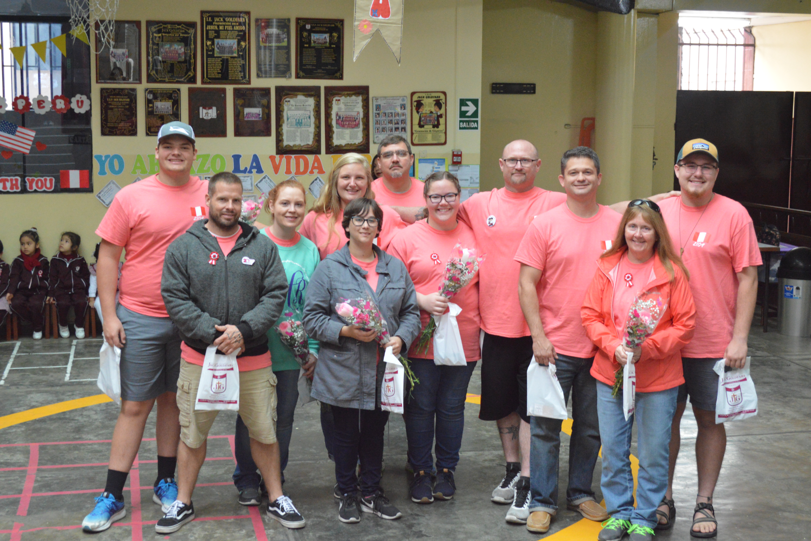 Group Photo Pink Shirts
